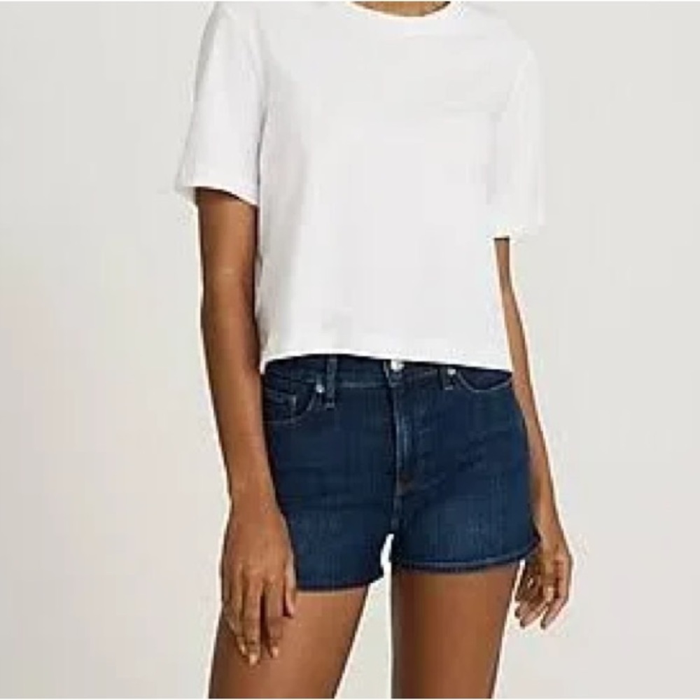 BP High Rise Bootie Dark Wash Stretch Shorts‎